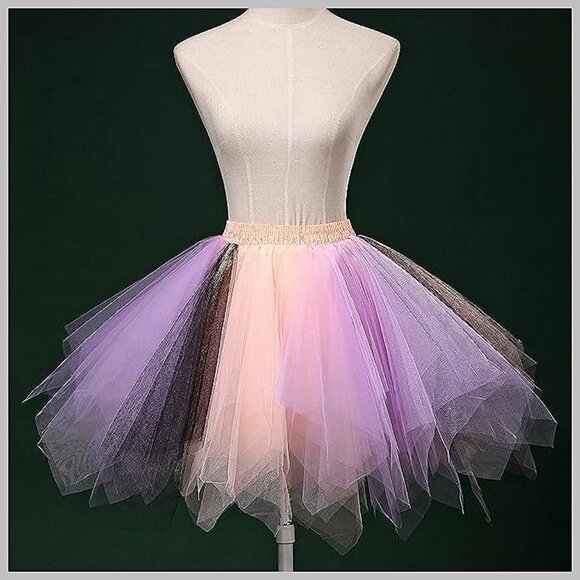 Dresses & Skirts - Women's Short Vintage Ballet Skirt Coral Lilac Black